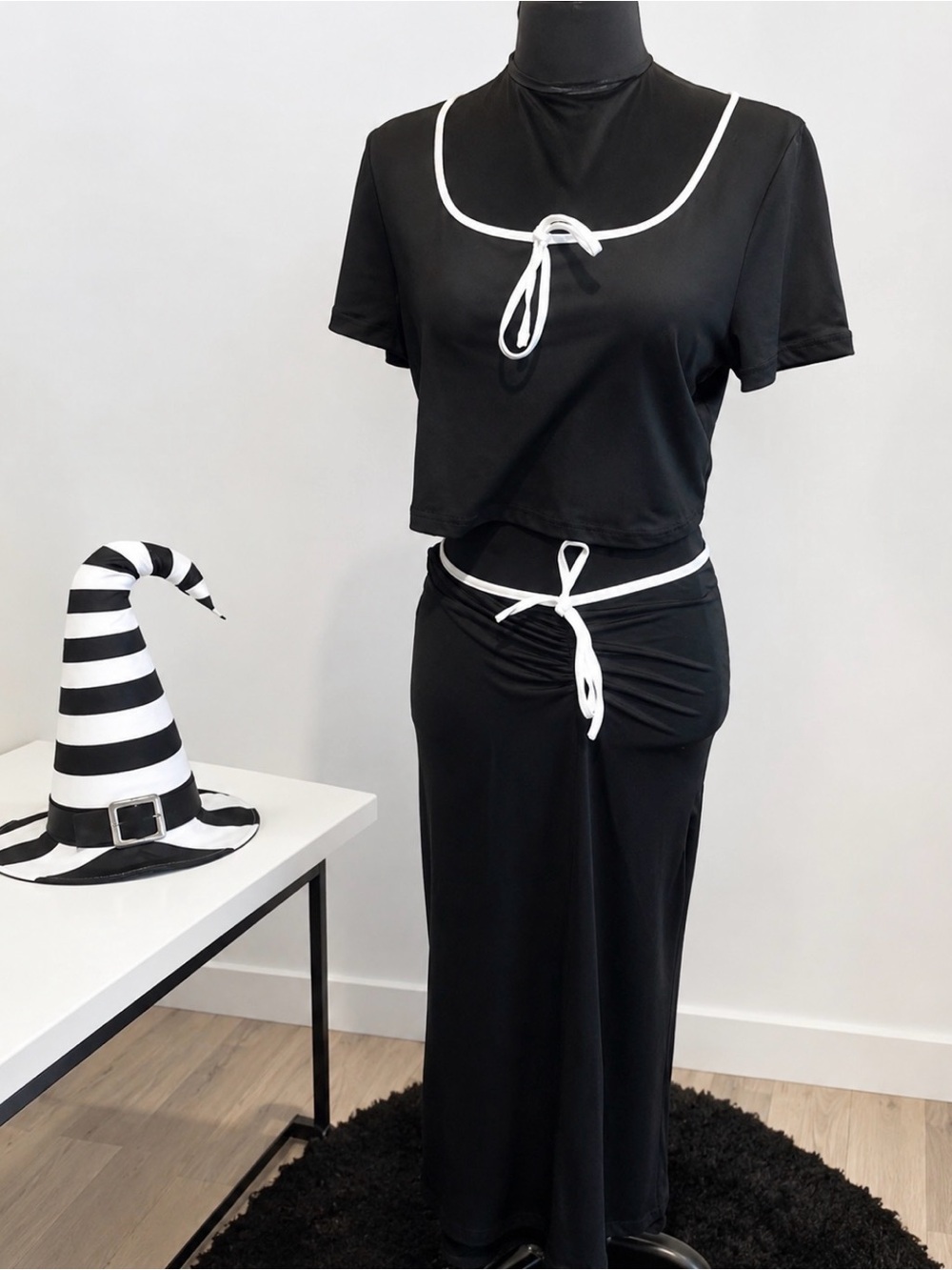 NWOT Goth top and maxi skirt set